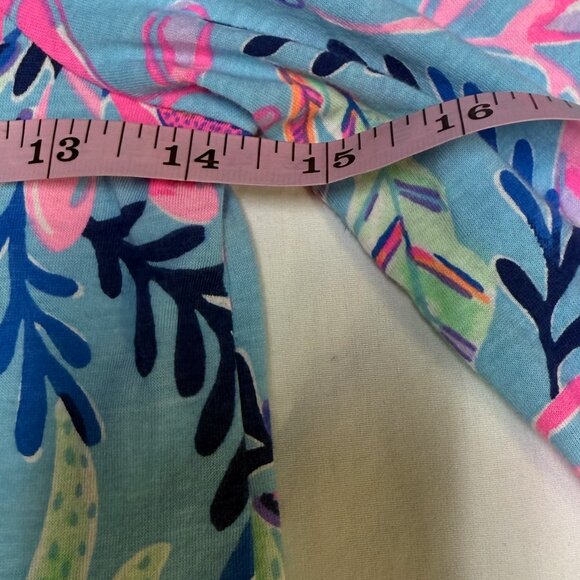 Lilly Pulitzer Mini Geanna Dress Porto Blue You’ve Been Spotted Size L 8-10, EUC - Picture 8 of 9